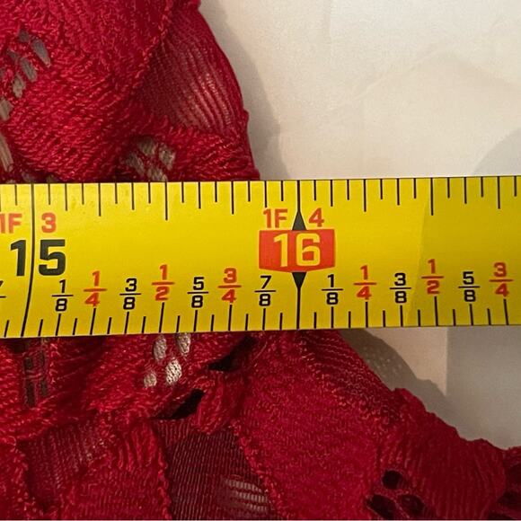 Jessica Howard Sheer Red Lace Party Event Holiday Shift Dress NWOT Size 4P - Picture 11 of 14